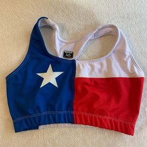 Texas themed sports bra
